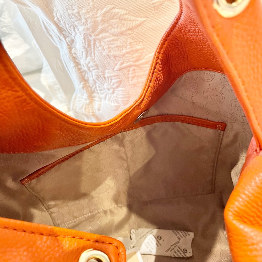Micheal Kors orange leather layton hobo. - Picture 6 of 10
